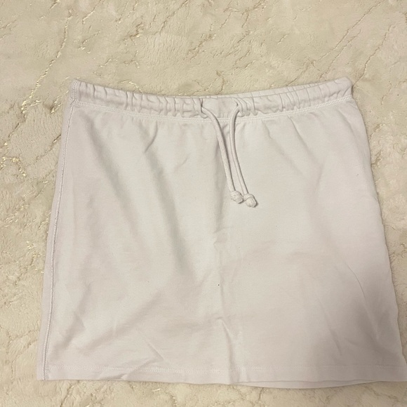 Zara White Drawstring Mini Skirt - Picture 1 of 3